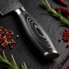 wood Cutitul Bucatarului Decatails Chef 8 Inch Profesional, Otel Damasc 67 Straturi, Maner din Lemn Pakka Japonez